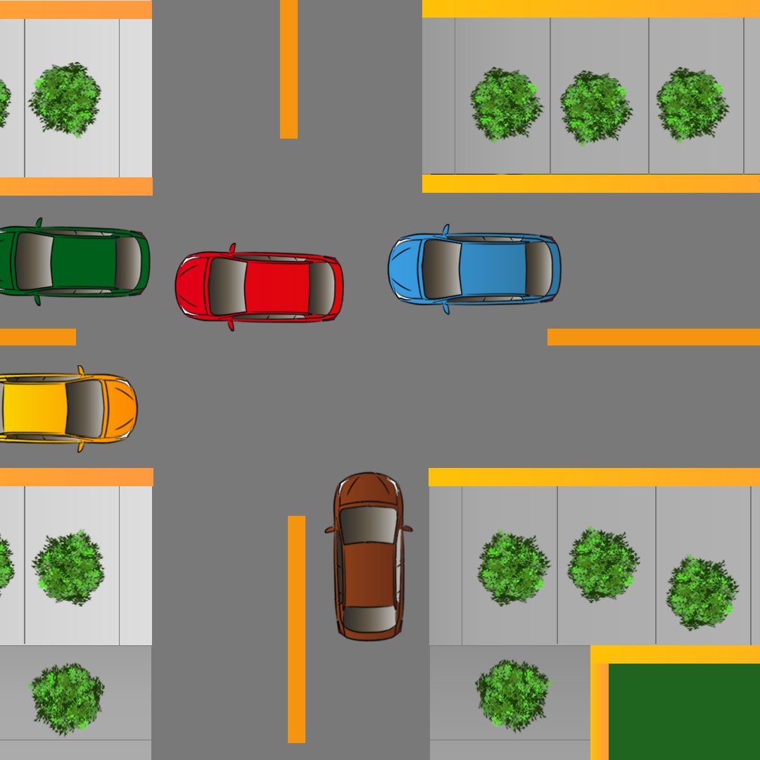 Test 3 - When are you able to enter a crosswalk to drive straight through it?