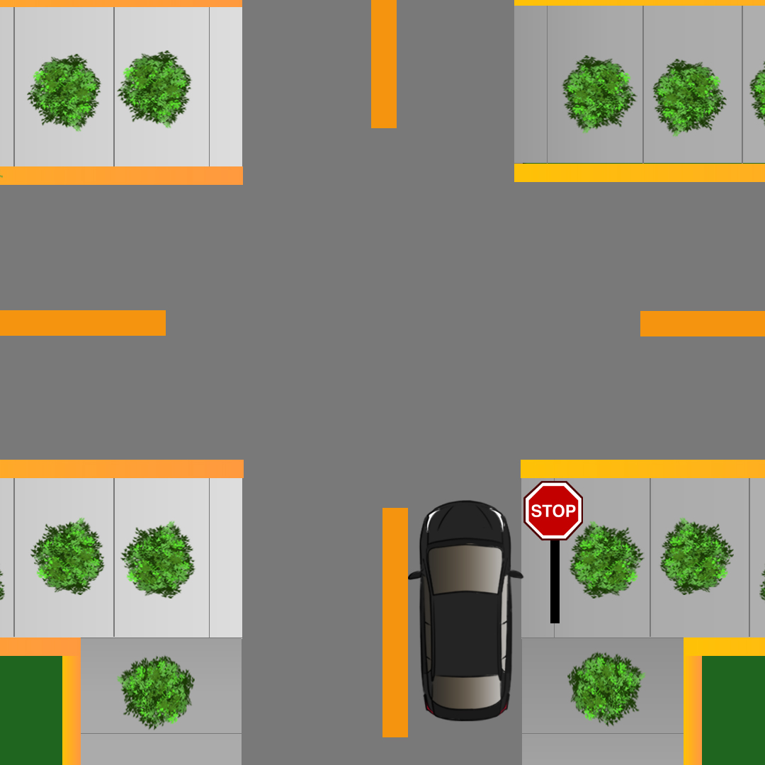 Test 4 - Where should you stop at a crosswalk if there's no indication of where to stop?