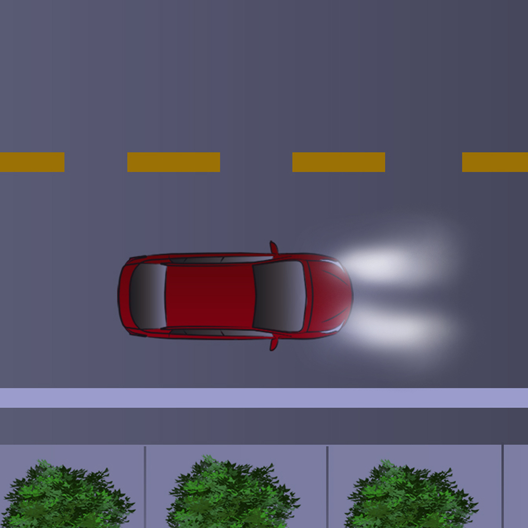 Test 7 - Why is driving at night at top speed more dangerous than driving during the day at top speed?