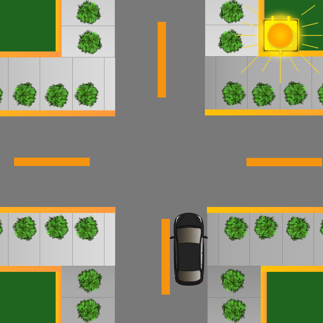 saskatchewan car - What is indicated by a flashing yellow beacon over an intersection?