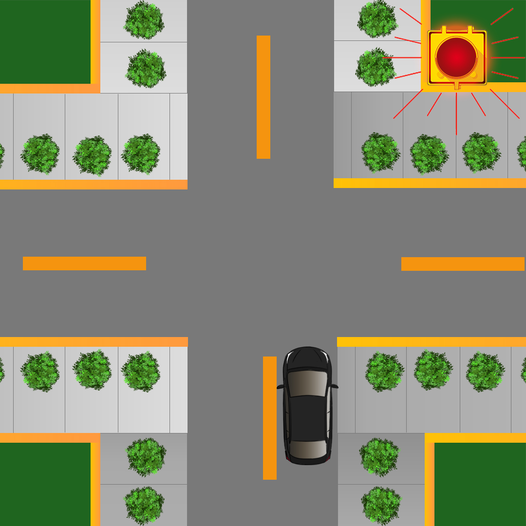 Test 6 - What is indicated by a flashing red light at an intersection?