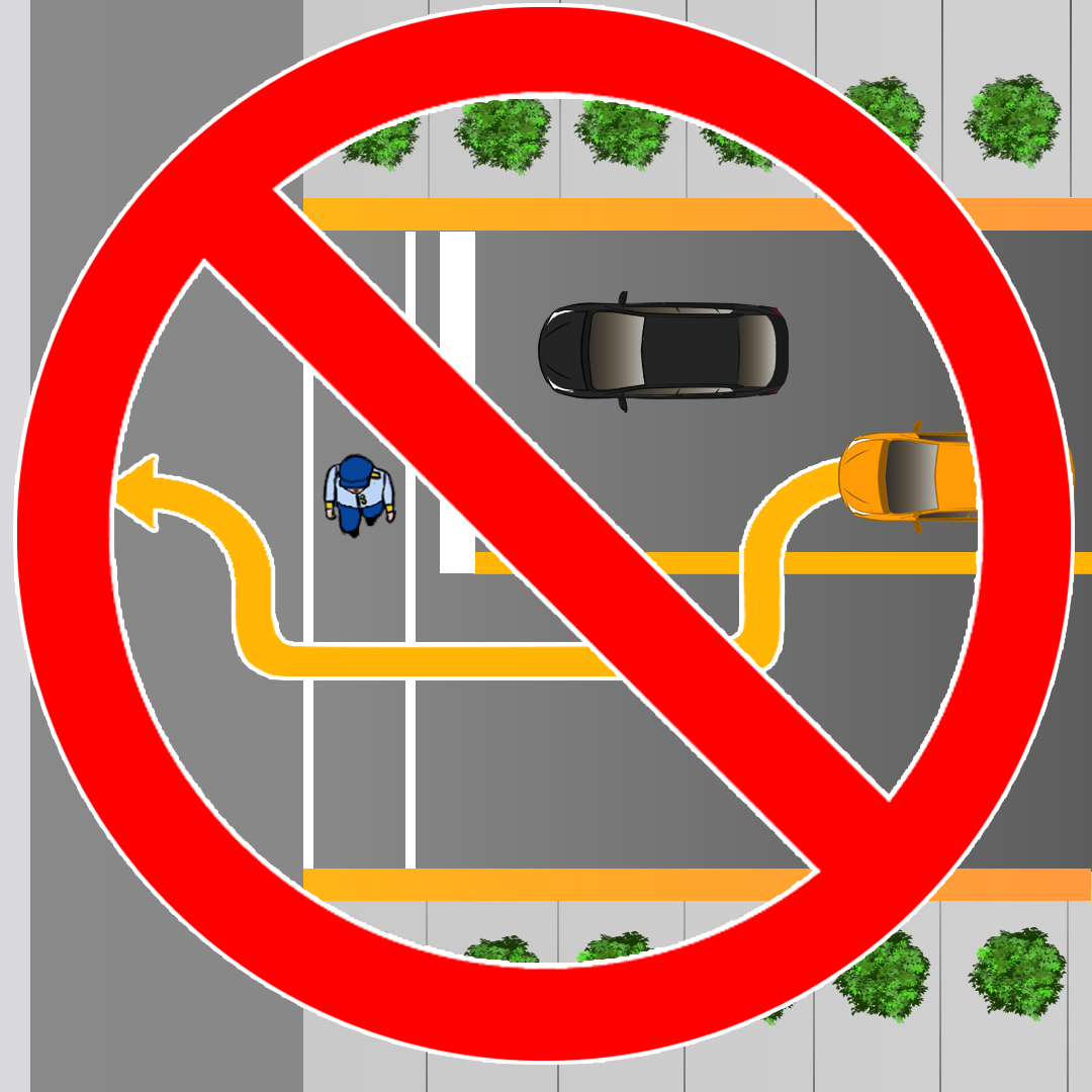 Test 7 - If you see a vehicle stopped waiting for a pedestrian to cross at a crosswalk what should you do?