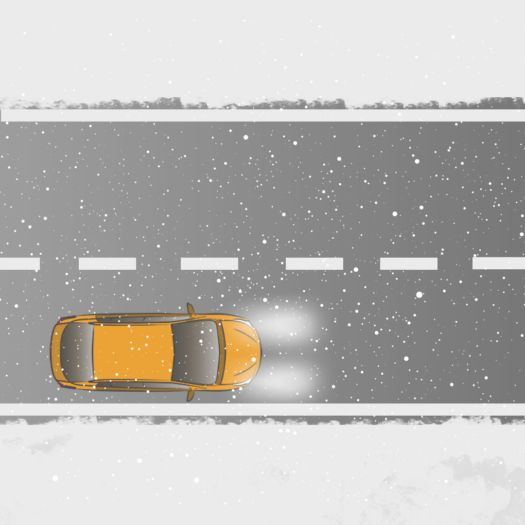 Test 8 - In what way should people drive during the winter months when roads are slippery?