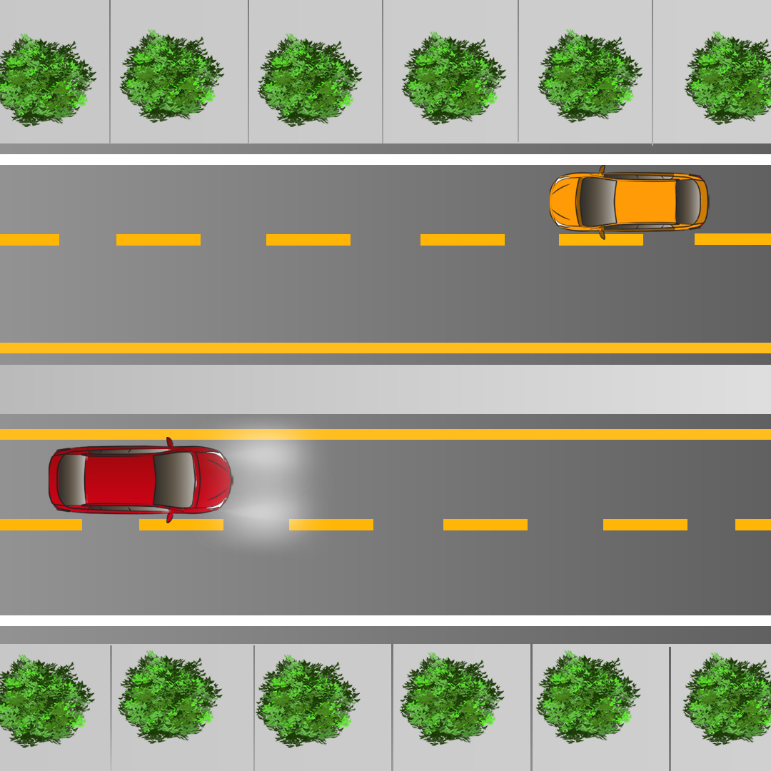 Test 2 - If the distance between roadways is ________, you do not have to dip your headlights for oncoming traffic on a divided highway.