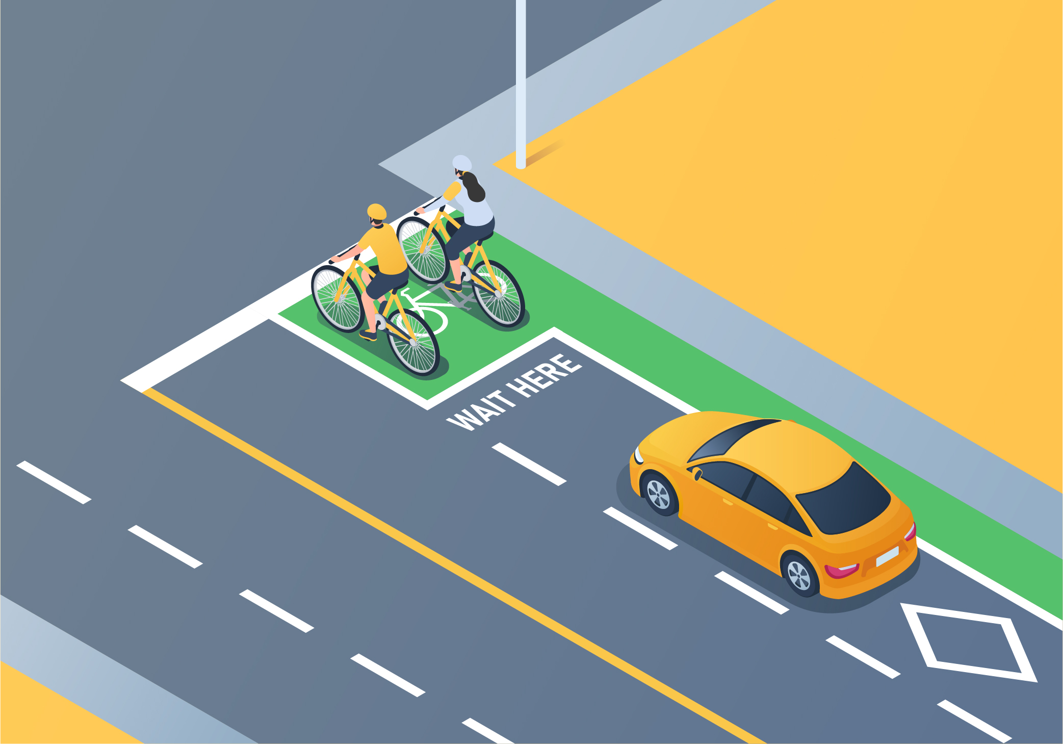 Sharing the road - What is the purpose of “bike boxes” on the road?