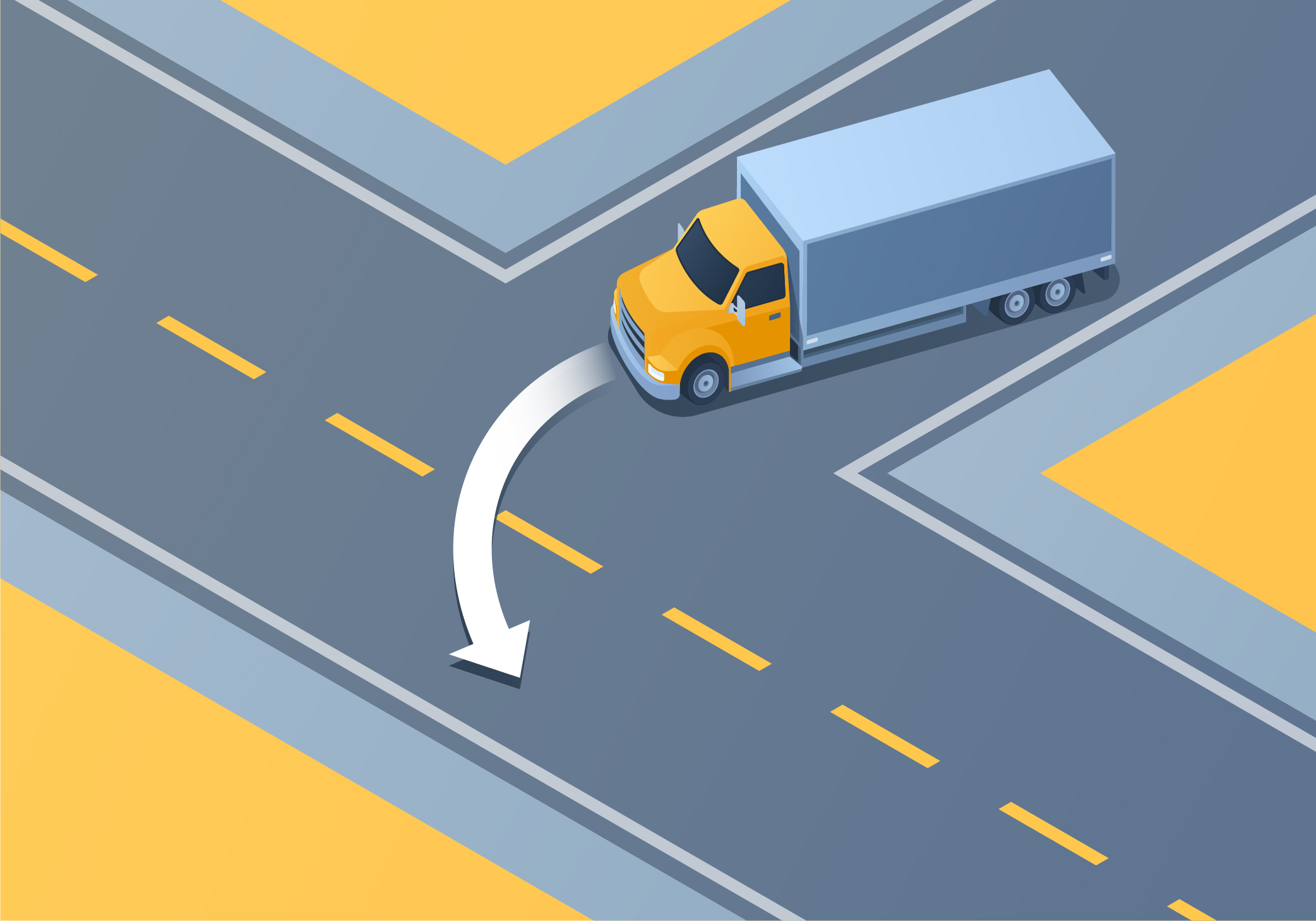 Sharing the road - Why does a large commercial vehicle need to swing wide to the left before making a right turn?