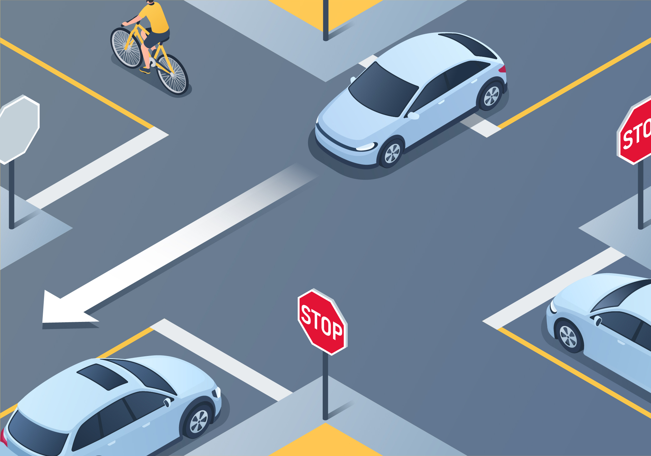 ontario car - Which intersections are termed as controlled intersections?