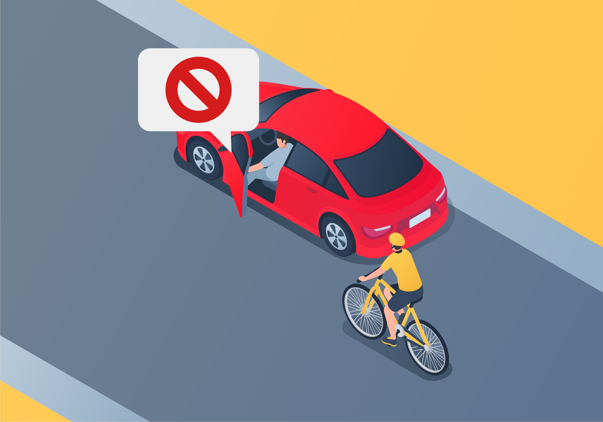 Changing positions - What danger may occur when passing a parked vehicle?