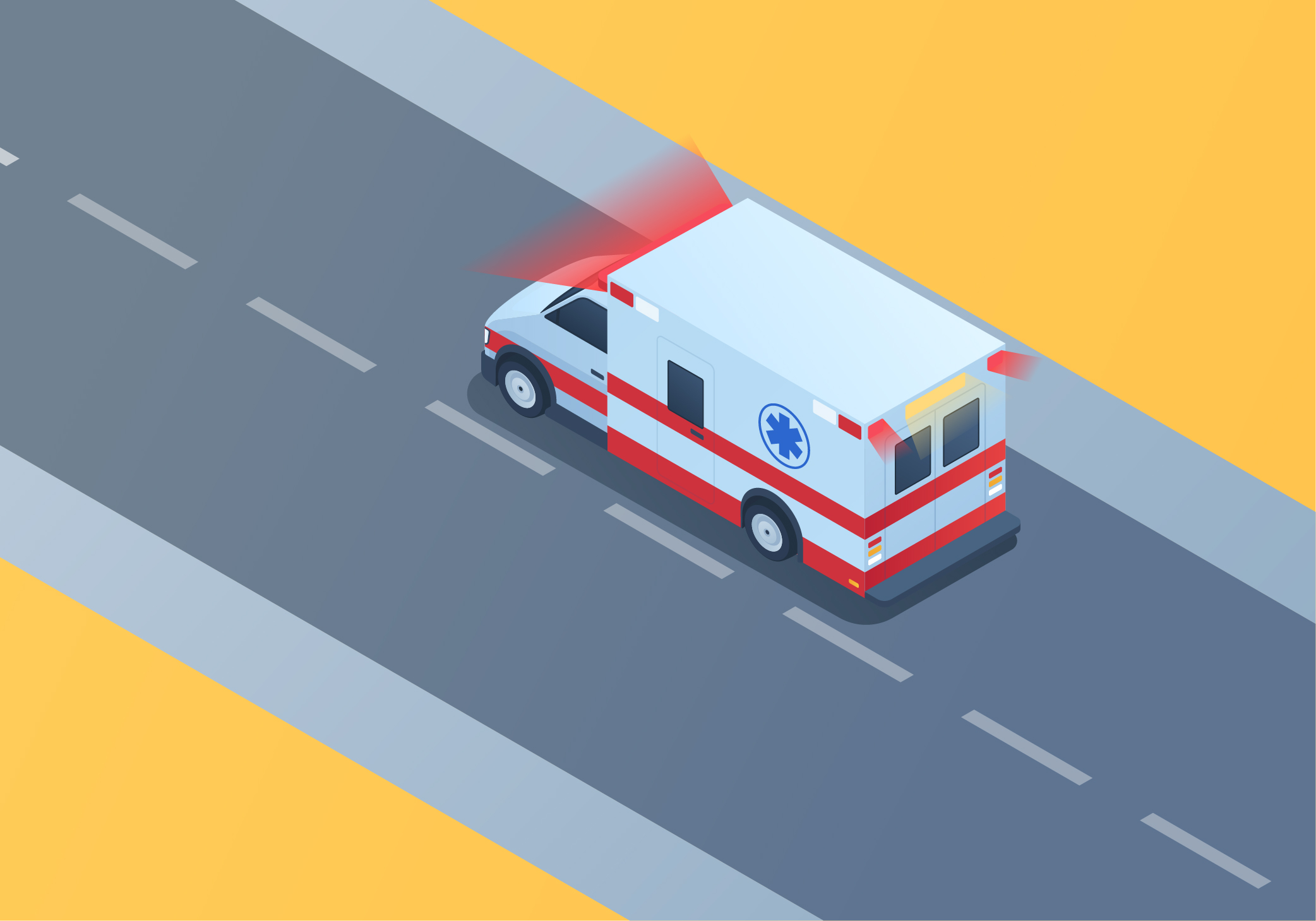 Driving Test Canada - Car Dealing with particular situations - How can you identify an emergency vehicle?