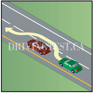 Test 3 - When is it permitted to pass a vehicle on the right side?