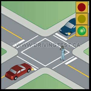 Test 1 - What should you be paying attention to while driving up to an intersection?