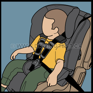 Test 1 - Until what height does a child need to sit in a booster seat if they weigh less than 80lbs and are under 9 years old?