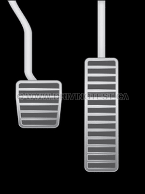 Test 3 - Which foot should be used to operate the gas or brake pedal?