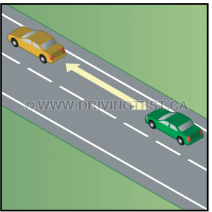 new-brunswick car - To set your following distance, you could allow one car's length of space for how much speed?