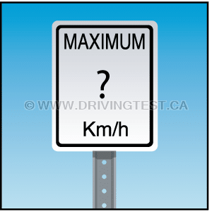 Test 4 - What is the speed limit on paved highways that aren't the TransCanada Highway?