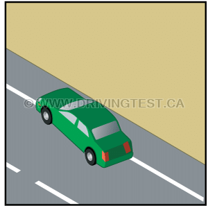 Test 4 - What should you do if you drift or you're forced onto the shoulder of a road?