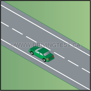 Test 2 - At what point while driving on a multilane highway should you stay in the far left lane?