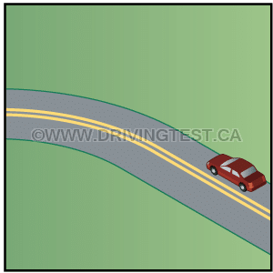 Test 2 - While making a sharp turn or going around a curve, in what direction does your momentum do?