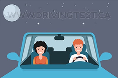 Driving Test Canada - Car Test 3 - Between what hours are you allowed to drive when you have a learner's license?