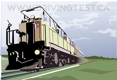 Test 2 - When should a train not be given a right-of-way at the railway crossing?