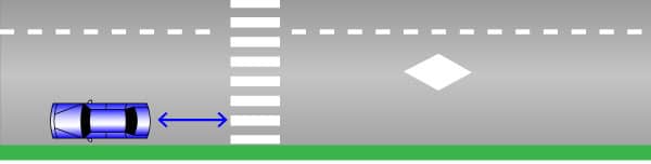 Test 3 - Parking is not permitted within what distance of a crosswalk?