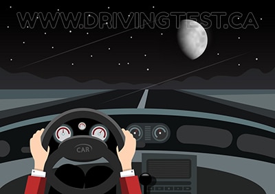 Test 3 - What makes driving at the maximum speed after dusk more dangerous than driving at the maximum speed during the day time?