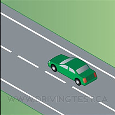 Test 2 - If the speed limit is ________, it is legal to use both lanes on a two lane highway for normal driving.