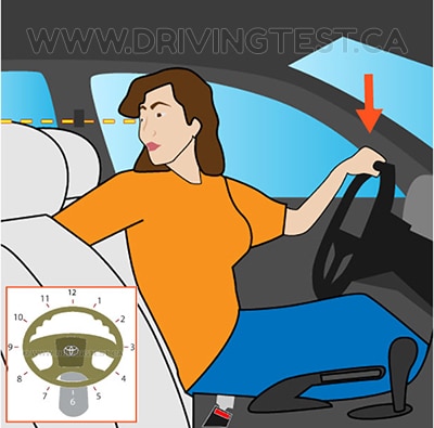 Where on the steering wheel should your hands be located while reversing? - Where on the steering wheel should your hands be located while reversing?