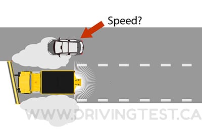 Test 1 - What speed are you allowed to go while passing a snowplow?